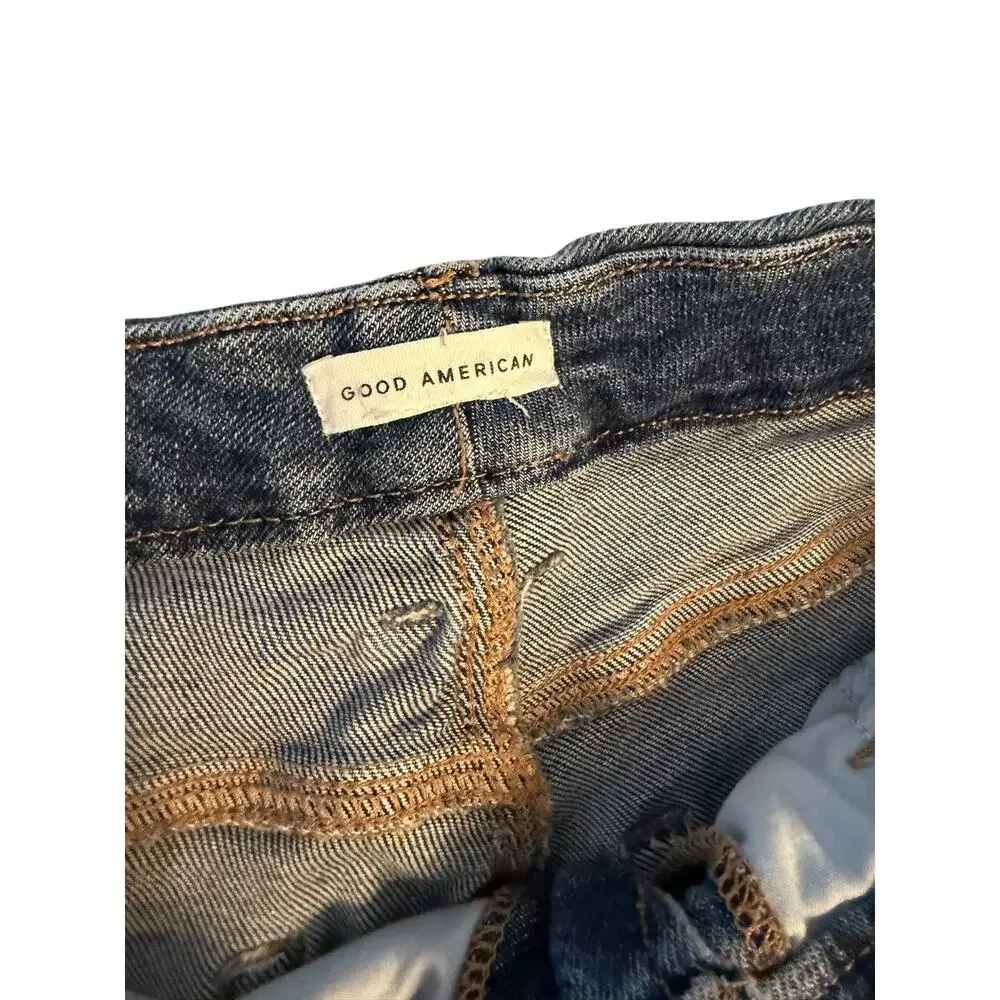 Good American Distressed Cropped Jeans - Picture 4 of 13